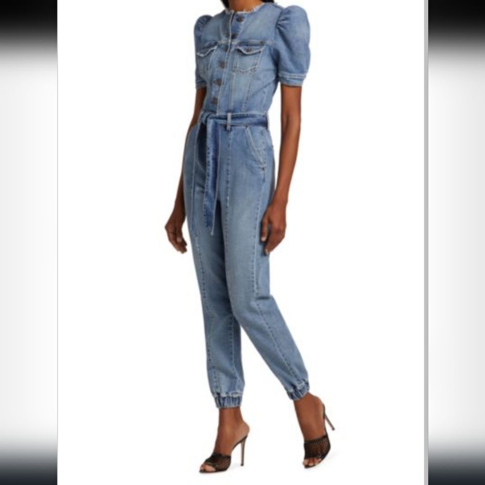 Retrofete Lia Denim jumpsuit size M NWT MSRP $590 - Picture 2 of 14